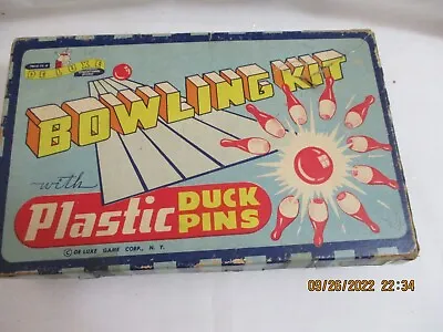 $11 • Buy Vintage DeLuxe Bowling Kit Game With Duck Pins