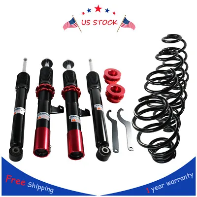 4×Coilover Struts Red For VW MK5 MK6 GOLF JETTA 2006-2014 Suspension Spring KIT • $319.99