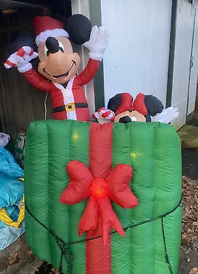 Mickey Mouse & Minnie 6’ Christmas Inflatable Animated AirBlown Gemmy Disney • $449