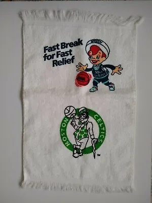 Vintage Boston Celtics Alka Seltzer Speedy Promo Towel  NBA New Old Stock 11x18 • $29.95