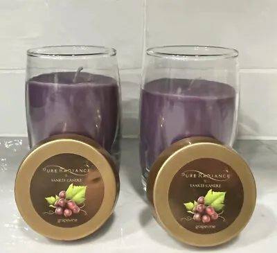 NOS Yankee Candle Pure Radiance Grapevine 4oz Purple Lot Of 2 Retired • £35.61