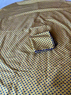 Images De Provence French Yellow Blue Round Tablecloth W/ Four Napkins 60  Round • $27