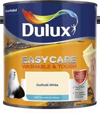 £24.99 • Buy Dulux Paint Easycare Matt- 2.5L - Daffodil White Emulsion Paint Washable & Tough