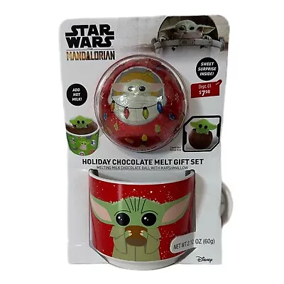 Star Wars Mandalorian Baby Yoda Grogu Chocolate Marshmallow Mug Gift Set NEW • $13.99