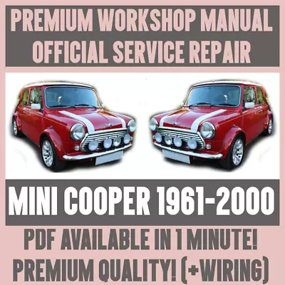 WORKSHOP MANUAL SERVICE & REPAIR GUIDE For MINI COOPER 1961-2000 +WIRING • $9.04