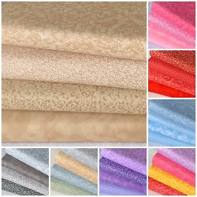 100% Cotton Fabric Fat Quarter Bundle Basics Blenders Quilting Patchwork 1 F • £10.10