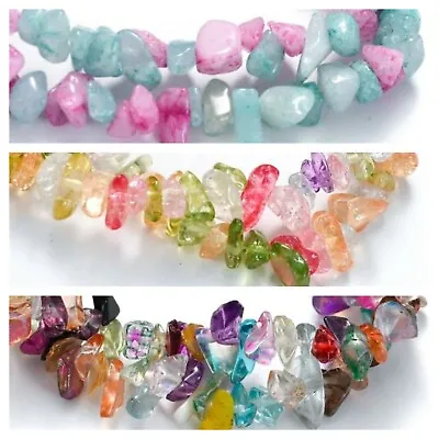 Gemstone Chip Beads For Jewellery Making 50 Beads 4-8mm Irregular Stone Beads • £2.87