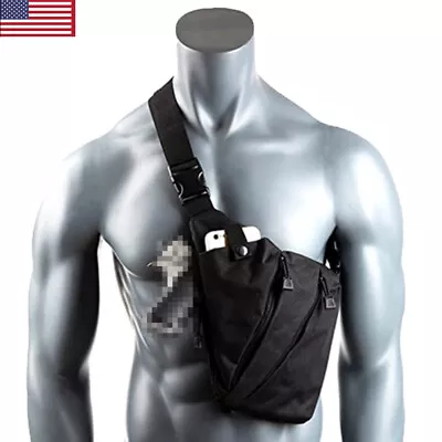 Anti Theft Mens Right Shoulder Pistol Bag Concealed Tactical Storage Gun Holster • $12.99