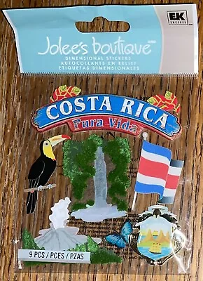 $20 • Buy RARE Jolees Costa Rica Pura Vida Waterfall Volcano Vacation Butterfly Stickers
