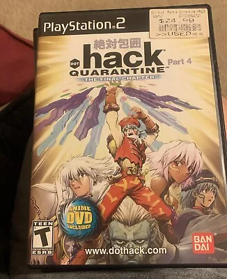 .hack Quarantine Part 4 AUTHENTIC COVER ART And MANUAL ONLY *NO GAME PS2 • $30