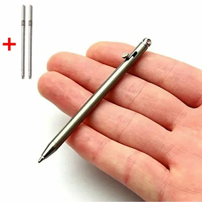 Tactical Titanium Pen Ballpoint Outdoor Pocket Keychain EDC Tool Survival Gadget • $9.95