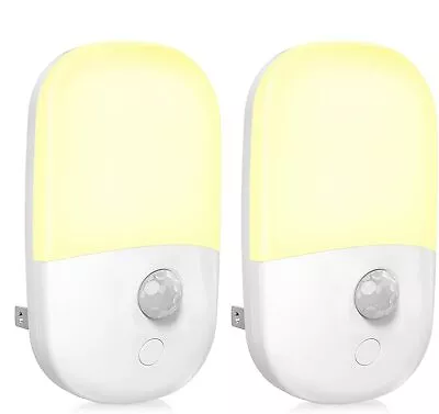 Plug In Motion Activated Detector Sensor LED Indoor Night Light Electrical Home • $19.99