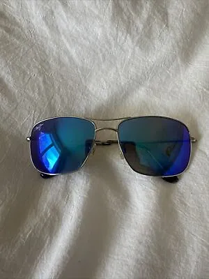 Maui Jim WIKI WIKI Blue Hawaii Silver Sunglasses 59mm • $100