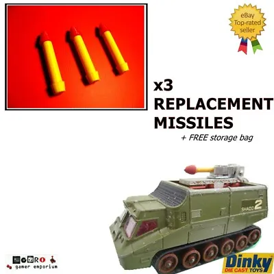3x Dinky 353 SHADO 2 / 104 SPV UFO Missiles Reproduction Replacement Spares +BAG • $13.44