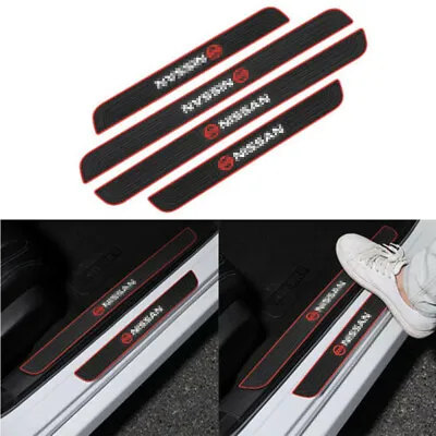 $13.99 • Buy 4PCS Black Rubber Car Door Scuff Sill Cover Panel Step Protector For Nissan