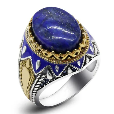 Blue Ring Musician Men Rock Star Elvis Presley Collection Jewelry Punk Concert • $19