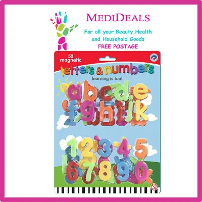 52pc Large Magnetic Letters Alphabet & Numbers Fridge Magnets • £4.40