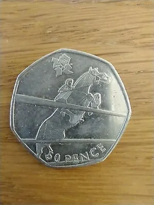 London 2012 Olympic 50p Coin Equestrian Show Jumping 2011 Issue • £3.50