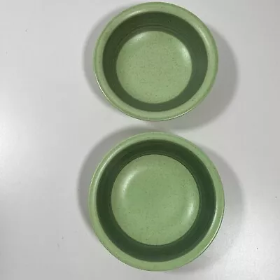 2 Canonsburg Pottery Limestone Round  Cereal Bowls 6.25 Inches Vintage USA • $4.01