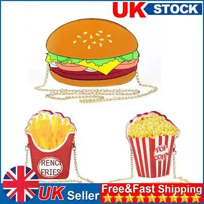 £7.09 • Buy Woman Hamburger Cupcake PU Chain Bag Popcorn Fries Crossbody Messenger Bags