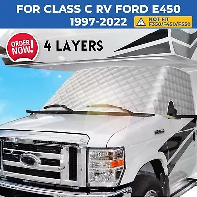 $75.63 • Buy Windshield Cover For Ford E450 1997-2022 Class C RV Motorhome Privacy Sunshade