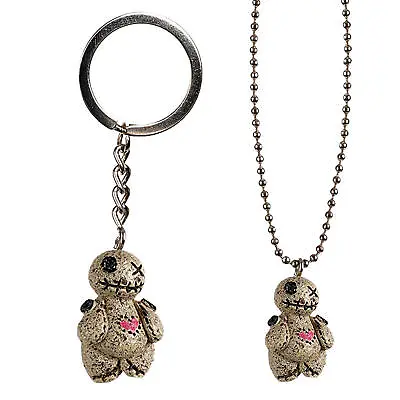 Voodoo Necklace Creative Resin Gothic Voodoo Doll Pendant Necklace Keychain • $10.79