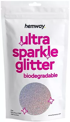 Hemway Eco Bio Friendly Glitter Biodegradable ULTRA FINE 1/128  Cosmetic - Safe • £12.95