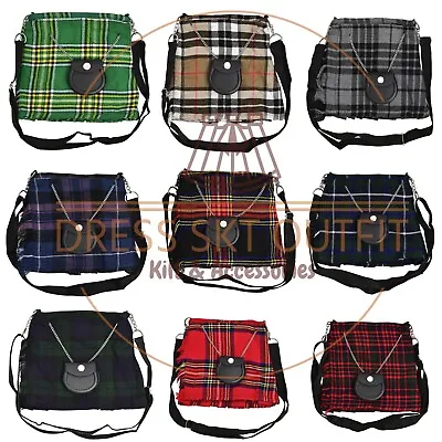 Scottish 50+ Tartan HAND BAG Ladies Shoulder Bags Passport Holder LADIES/GIRLS • $28.99