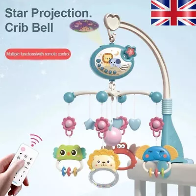 UK Baby Musical Crib Bed Bell Cot Mobile Stars Dreams Light Nusery Lullaby Toys • £3.99