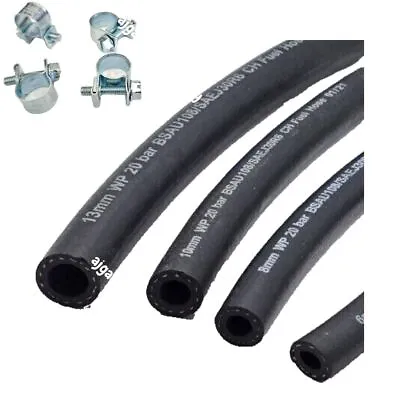 Reinforced Nitrile Rubber Fuel Pipe Petrol Gas Diesel Oil Line Hose Tube Smooth • £4.49