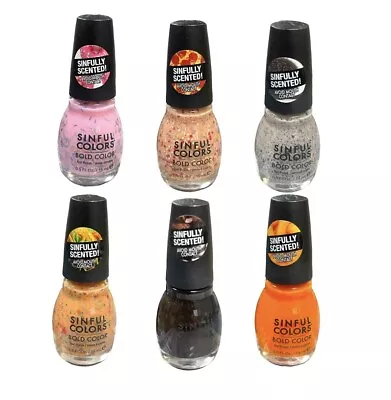 $39.95 • Buy Lot Of 6 Sinful Colors Nail Polish Sinfully Scented, Sweet & Salty Collection