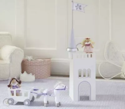 $75.55 • Buy POTTERY BARN KIDS Westport Fairy Princess Wooden Doll Castle Tower Dollhouse
