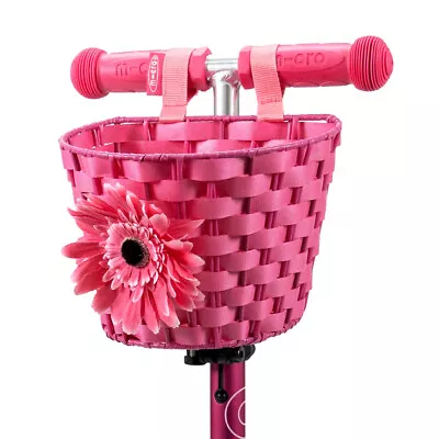 Micro Pink Eco Flower Basket For Scooters Or Bikes • £18.95