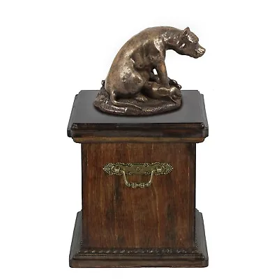 Amstaff Type 2 - Wooden Urn For Dog's Ashes High Quality Art Dog Type 1 AU • $321.34