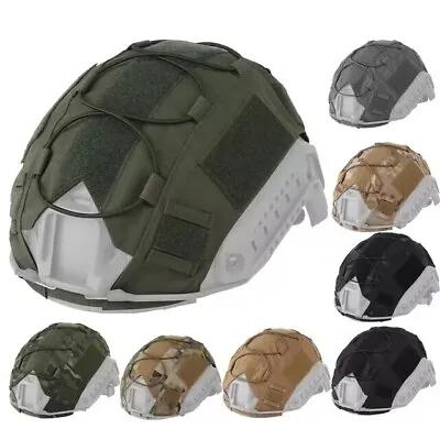 Tactical Helmet Cover For FAST Airsoft Helmet Camo Multicam With Elastic Cord • $12.99