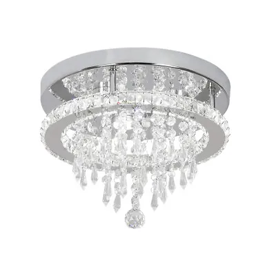 Modern Crystal Chandelier Pendant Lights LED Ceiling Light Living Room Bedroom • £43.99