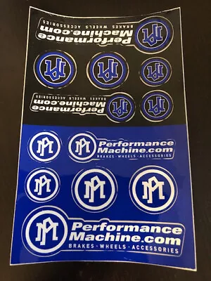 Performance Machine OEM 12PC STICKER SHEET 8.5 X5.5  • $7.95