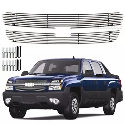 Front Billet Grille Fits 2003-2005 Chevy Silverado 1500 03-04 2500 Grill Combo • $61.99