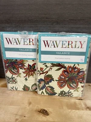 $23.95 • Buy 2 Pack WAVERLY Valance For Windows - Felicite Creme 50  X 15  New