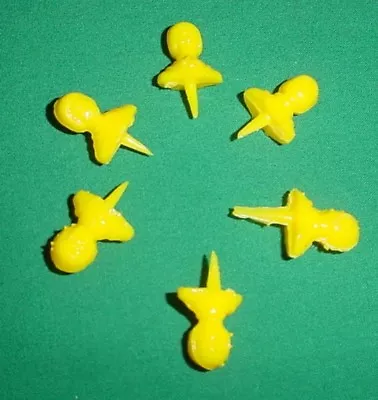 Model Airplane Pilots Race Car Drivers 1/2  Yellow New Lot Of 6 • $1.03