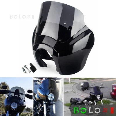 $152.99 • Buy Front Fairing & Windshield For Harley Dyna FXDC FXDL FXDF Street Bob FXDB 99-17