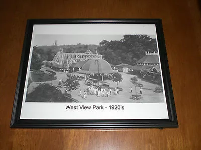 WEST VIEW PARK 1920's FRAMED B&W 8x10 PITTSBURGH • $11