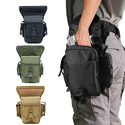Military Tactical Drop Leg Bag Tool Thigh Pack Leg Rig Utility Pouch Outdoor • $17.99