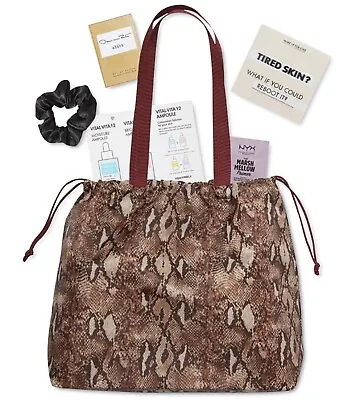 MACY'S Multicolored  Drawstring Tote And 5 Beauty Samples • $12.98