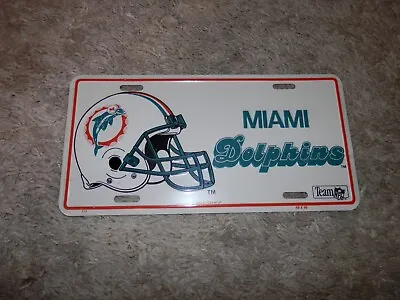 Miami Dolphins License Plate NEW Vtg NFL 90's 1993 • $25