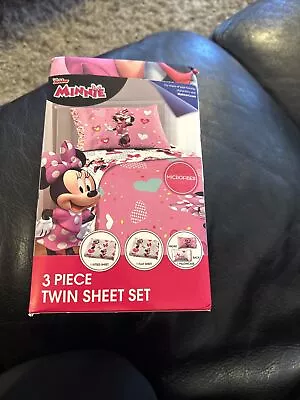 DISNEY “MINNIE” 3pc TWIN SHEET SET • $35