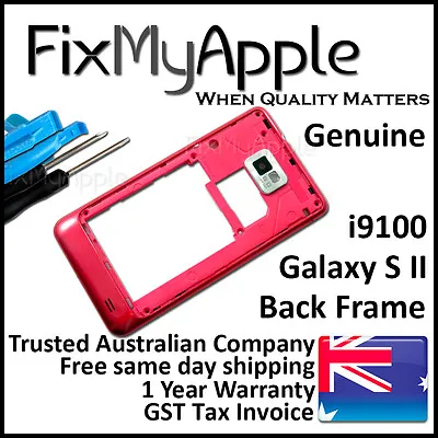 £8 • Buy Samsung Galaxy S2 I9100 Red Back Housing Frame Camera Lens Cover Replacement