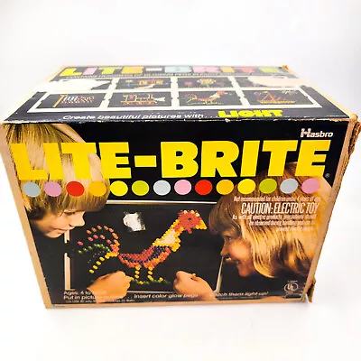 Vintage Original LITE BRITE Light Bright 1970s Hasbro Works With Box And Booklet • $32.99