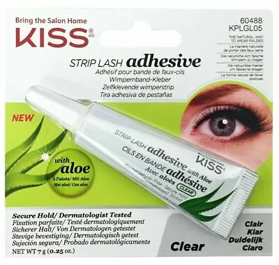 KISS Strip Lash Adhesive Eyelash Glue In Clear With Aloe - LARGE 7g • £3.95