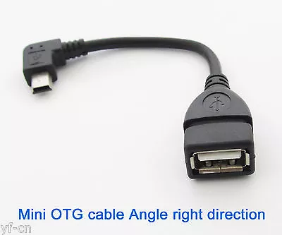 1pc Right Angle 90D Host OTG Adapter Cable Mini 5pin USB Male To USB 2.0 Female • $2.29